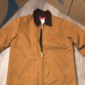 Dickies Tan Field Jacket with Brown Collar